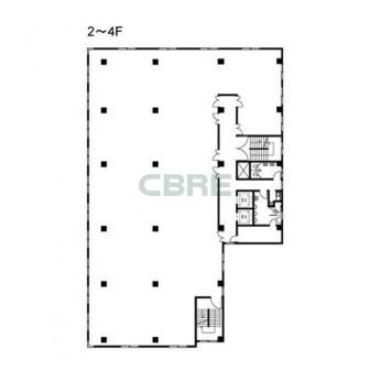 2階〜4階 平面図