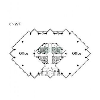 8階〜27階 平面図
