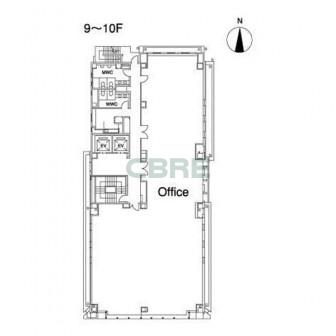 9階〜10階 平面図