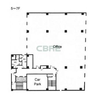 5階〜7階 平面図