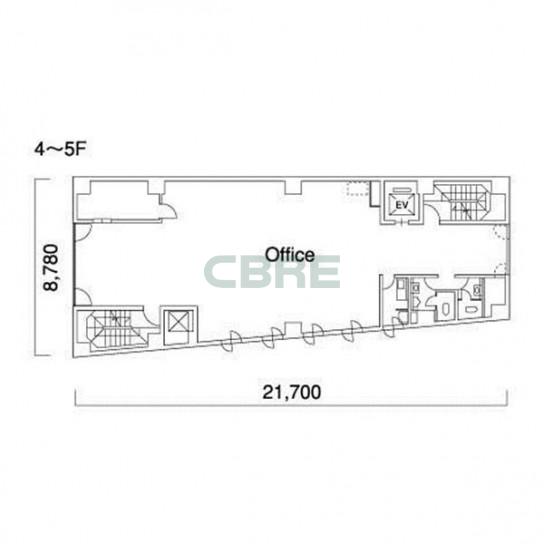 4階〜5階 平面図