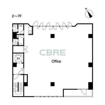 2階〜7階 平面図