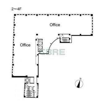 2階〜4階 平面図