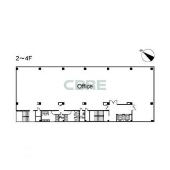 2階〜4階 平面図