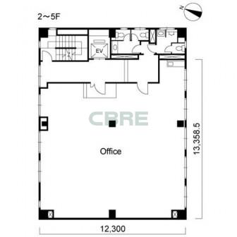 2階〜5階 平面図