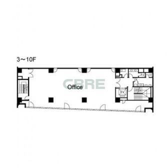 3階〜10階 平面図