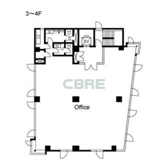 3階〜4階 平面図