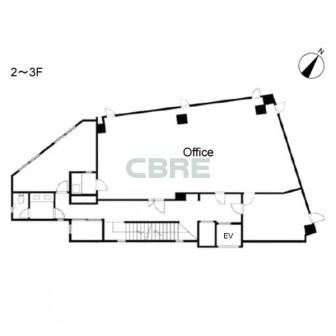 2階〜3階 平面図