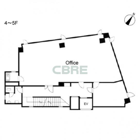 4階〜5階 平面図