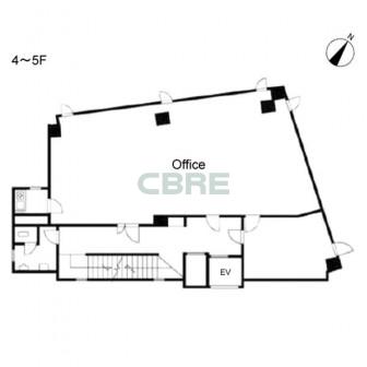 4階〜5階 平面図