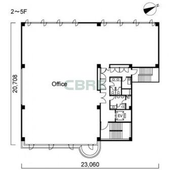 2階〜5階 平面図