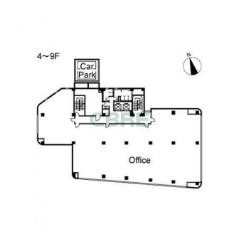 4階〜9階 平面図