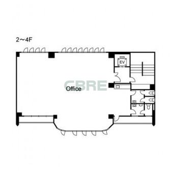 2階〜4階 平面図
