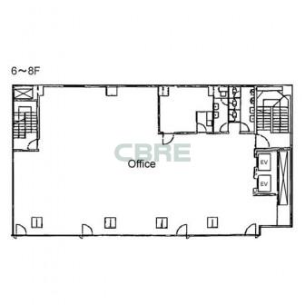 6階〜8階 平面図