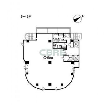 5階〜9階 平面図