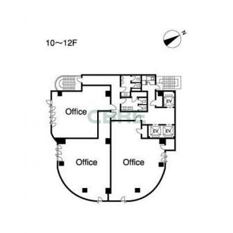 10階〜12階 平面図