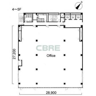 4階〜5階 平面図