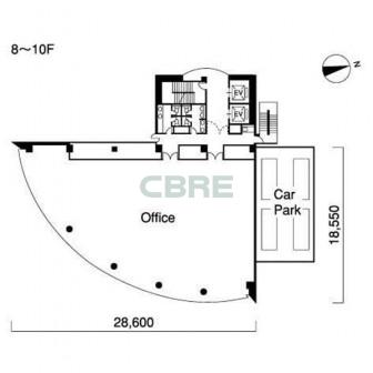 8階〜10階 平面図