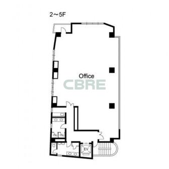 2階〜5階 平面図