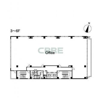 3階〜6階 平面図