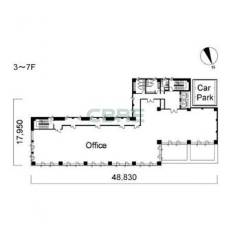 3階〜7階 平面図
