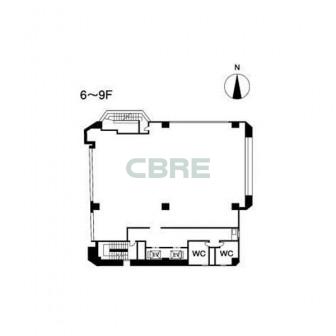 6階〜9階 平面図