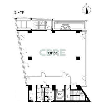 3階〜7階 平面図