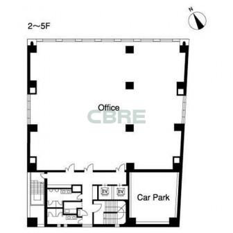 2階〜5階 平面図