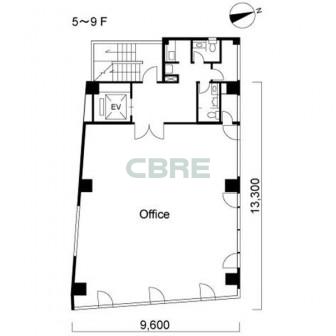 5階〜9階 平面図