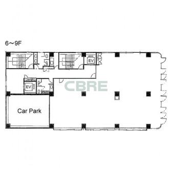 6階〜9階 平面図