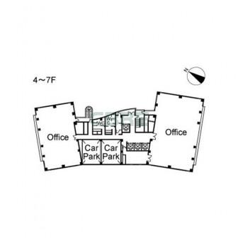 4階〜7階 平面図