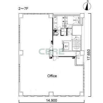 2階〜7階 平面図