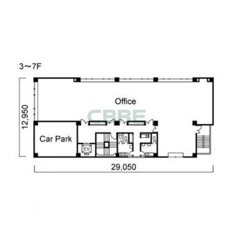 3階〜7階 平面図