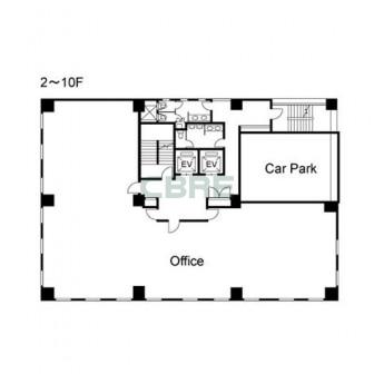 2階〜10階 平面図