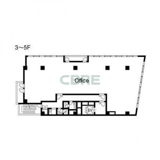 3階〜5階 平面図