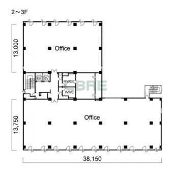 2階〜3階 平面図