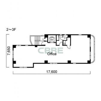 2階〜3階 平面図
