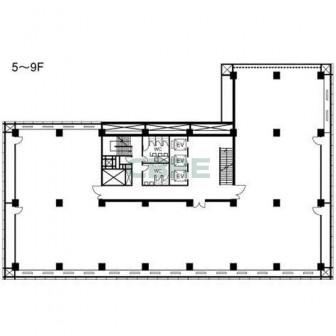 5階〜9階 平面図