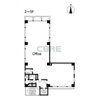 2階〜5階 平面図