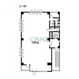 2階〜6階 平面図