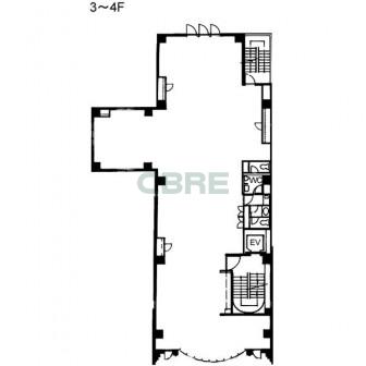 3階〜4階 平面図