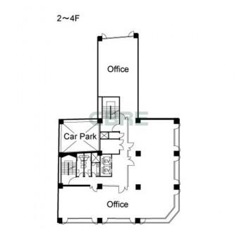 2階〜4階 平面図
