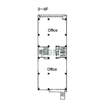 2階〜9階 平面図