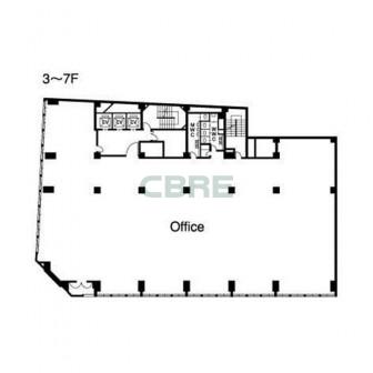 3階〜7階 平面図