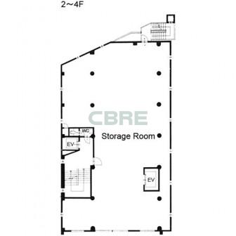 2階〜4階 平面図