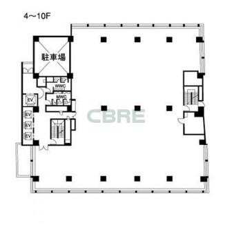 4階〜10階 平面図