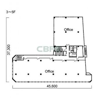 3階〜5階 平面図