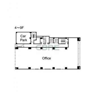 4階〜9階 平面図