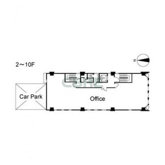 2階〜10階 平面図
