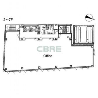 2階〜7階 平面図